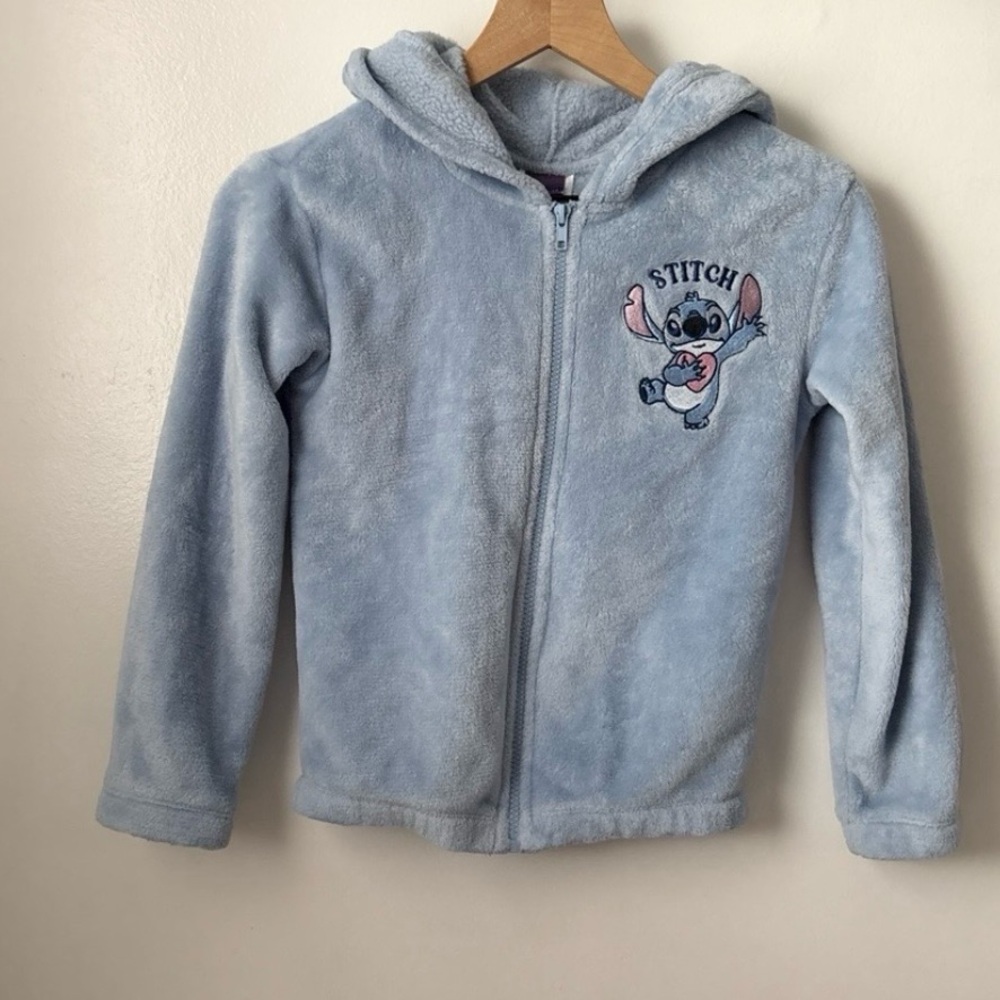 girls stitch blue hoodie
